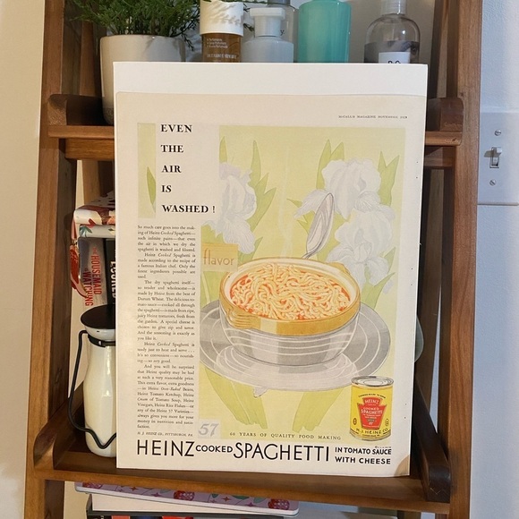 vintage 1929 heinz spaghetti ad magazine food decor poster wall art decoration - Picture 2 of 4